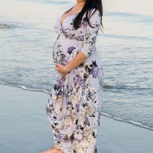 PinkBlush Maternity/ Nursing Maxi Dress